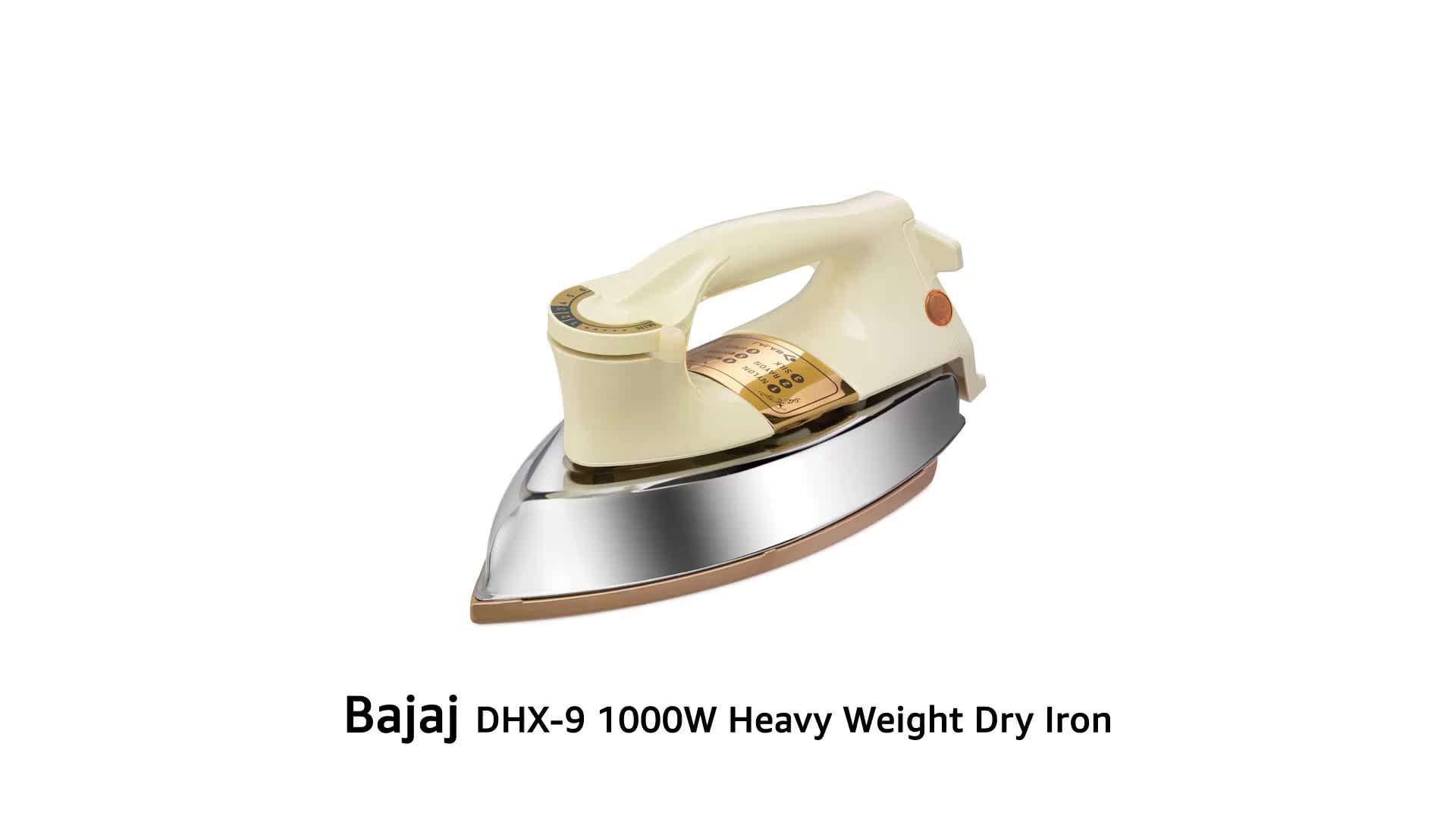 Buy Bajaj DHX-9 1000W Heavy Weight Dry Iron with Advance Soleplate