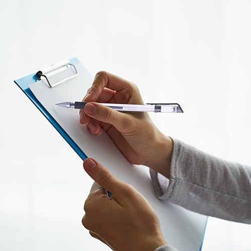 Miniatura 6 de Bolígrafos de gel negro a granel, 100 unidades de bolígrafos de escritura suave, bolígrafos de escritura con agarre para suministros escolares de