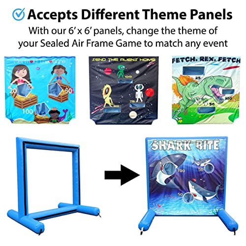 TentandTable Marco inflable sellado para juegos con bolsa y balón | Incluye marco, panel, bomba de aire, balones, bolsa de almacenamiento, para fiestas comerciales, patios traseros, carnavales y escuelas miniatura 2