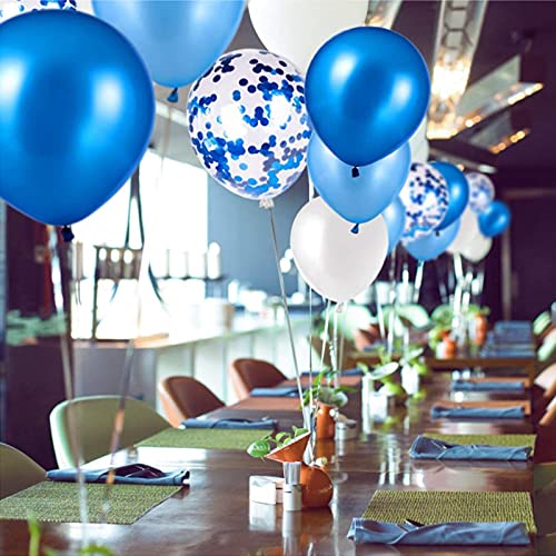 Ballonnen, 62 stuks, blauw, met confettiballonnen, 30 cm, decoratieve heliumballonnen voor kinderverjaardagen… - Image 4
