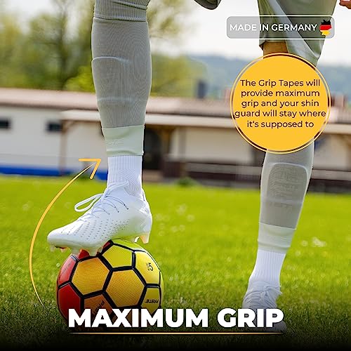 PASTE ยฎ Shin guard straps soccer silicone for adult men women kids children & youth grey, Shinguard holders, pads & stays - Image 3