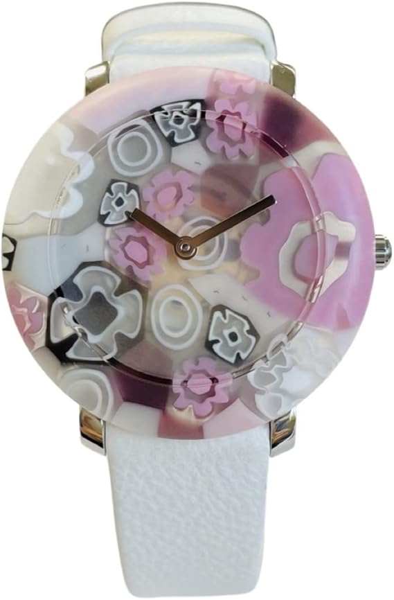 Amazon Yunik ヴェネチアンガラス 腕時計 レディース Sr Pink Lady 花柄 白ベルト レディース腕時計 腕時計 通販