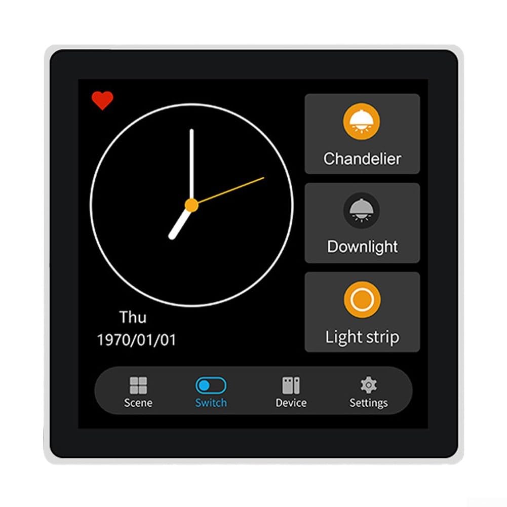Smart Home WLAN Touch Control Panel Für Tuya, WiFi Smart Schalter Home Control Switch Panel, Home Multiple Smarthome Thermostat Smart Scene Wandschalter Für Zigbee für Lichtschalter,Thermostate usw.