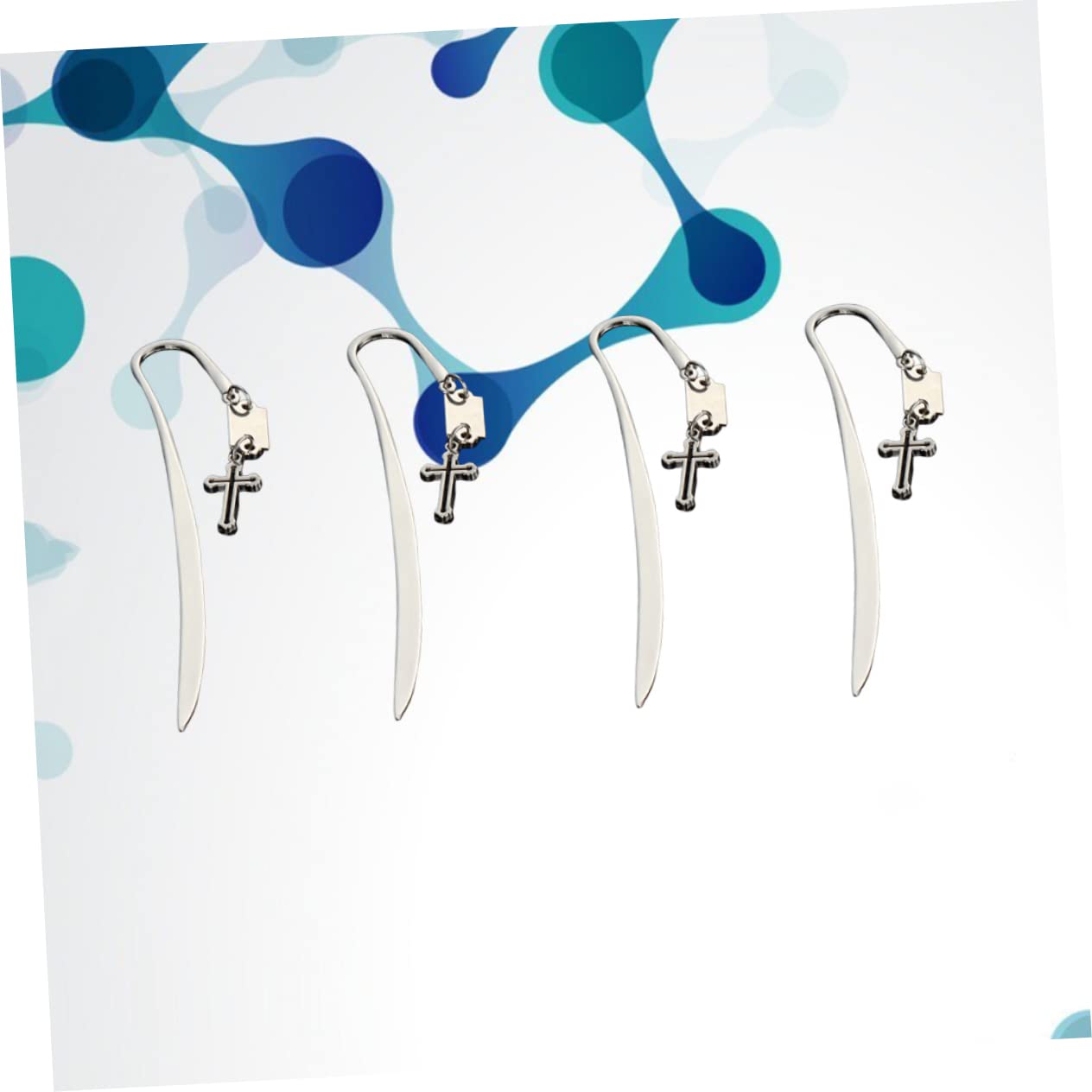 SHINEOFI 3 Set Di Segnalibri in Metallo Creativi A Forma Di Croce Robusti E Alla Moda Per Lettori Studenti 4 Pezzi * 3