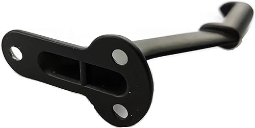 Miniatura 5 de Soportes metálicos para pasamanos de escalera con placa de montaje y tornillos, negro satinado, juego de 10 (soporte de barandilla 5)