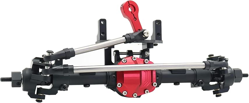 SCX10 II Aluminum Alloy CNC Front Rear Axle Set 30T/8T for 1/10 RC Crawler Axial AR44 90047 90046 AX90060 Builders Kit Upgrade (BK Front Rear Axle)