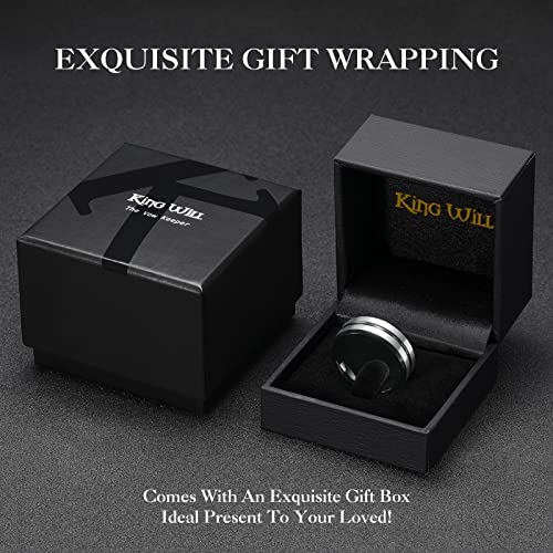 Image of King Will Tungsten Carbide Wedding Band for Men Women-6 /8 /10mm Width Multicolor Available with Grooved Center Wedding Ring Suitable for Work, Gym Comfort Fit Size 4-16