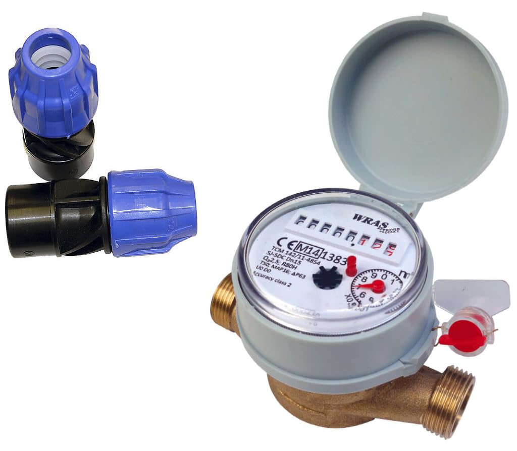 Single-Jet Cold Water Meter 3/4" BSP (20mm) with MDPE Fittings