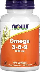 NOW Foods Ômega 3-6-9 1.000mg 100 Cáps Softgels Importado