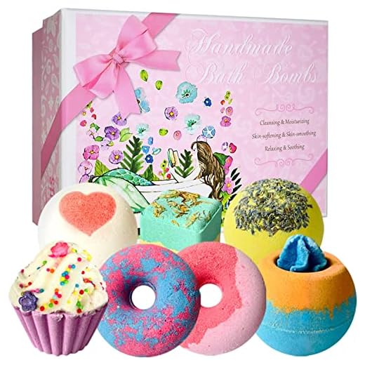 STNTUS INNOVATIONS Bath Bombs, 7 Natural Bath Bomb Gift Set, Handmade Bubble Bathbombs for Women Kids, Gifts for Mom Her Girlfriend, Mothers Day Gifts, Birthday Valentines Christmas Gifts for Women