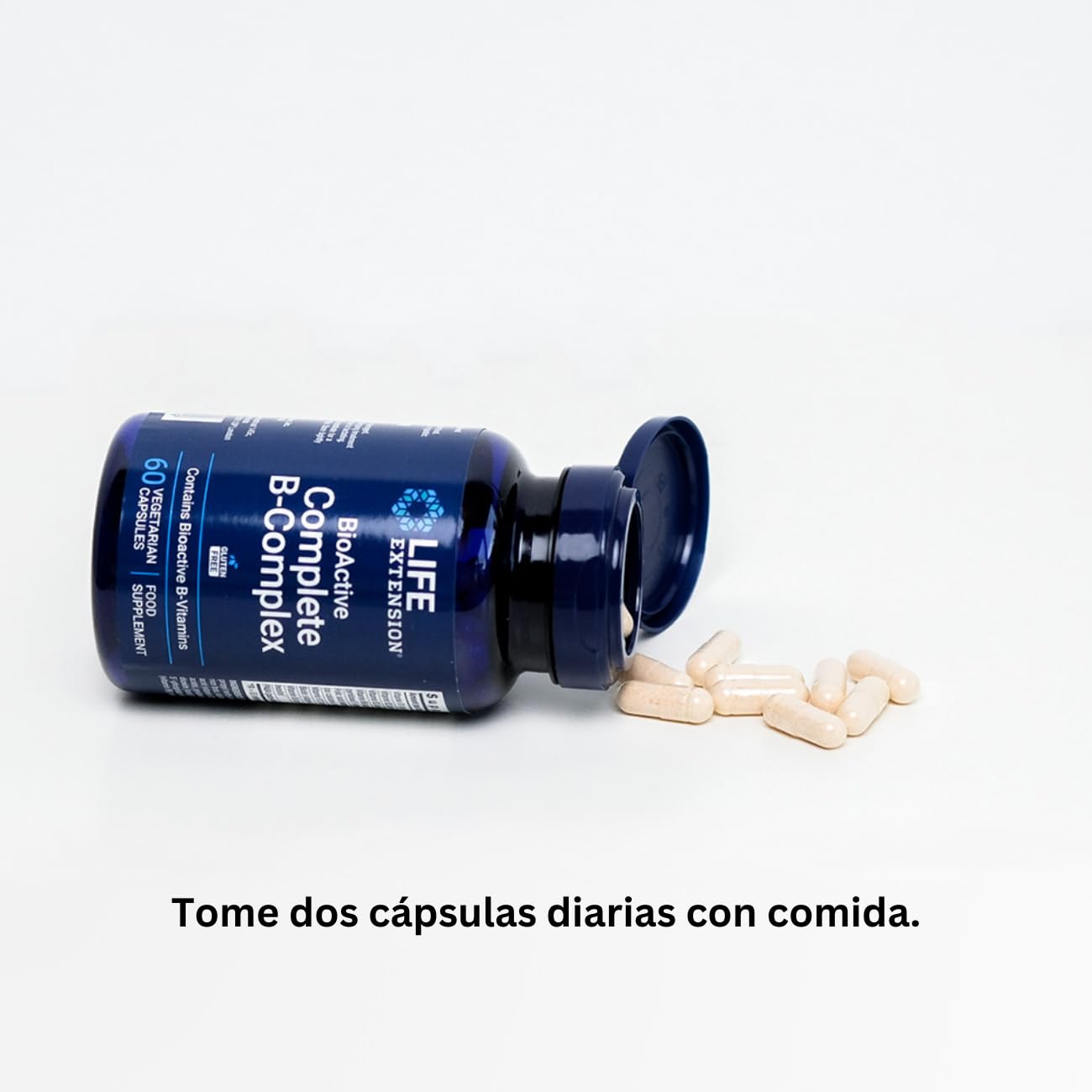 Life Extension - BioActive Complete B-Complex 60 Cápsulas - Complejo de Vitaminas B de Espectro Completo para Energía y Metabolismo, Salud Cerebral y Celular