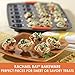 Rachael Ray Yum-o! Nonstick Bakeware 24-Cup Oven Lovin’ Mini Muffin Pan, Gray with Orange Handles