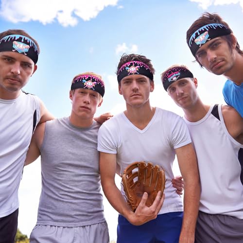 Image of Suncalla Teenager Baseball Headband Elastic Polyester Sweatband Multi Color for Basketball Football Golf Headscarf Baseball Stuff Women Men Accessory Team Gift