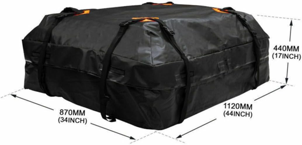 Waterproof Vehicle Rooftop Cargo Bag 600d Oxford Fabric Car Roof Cargo Holder Luggage Carrier Dustproof Sunproof for Travel