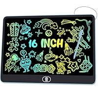 Electight 16 Inch LCD Writing Tablet for Kids [Upgraded], High Brightness Colorful Doodle Board, Eye Protection Drawing Tablet, Learning Gift and Education Toy for 3-8 Years Old Boys and Girls (Blue)