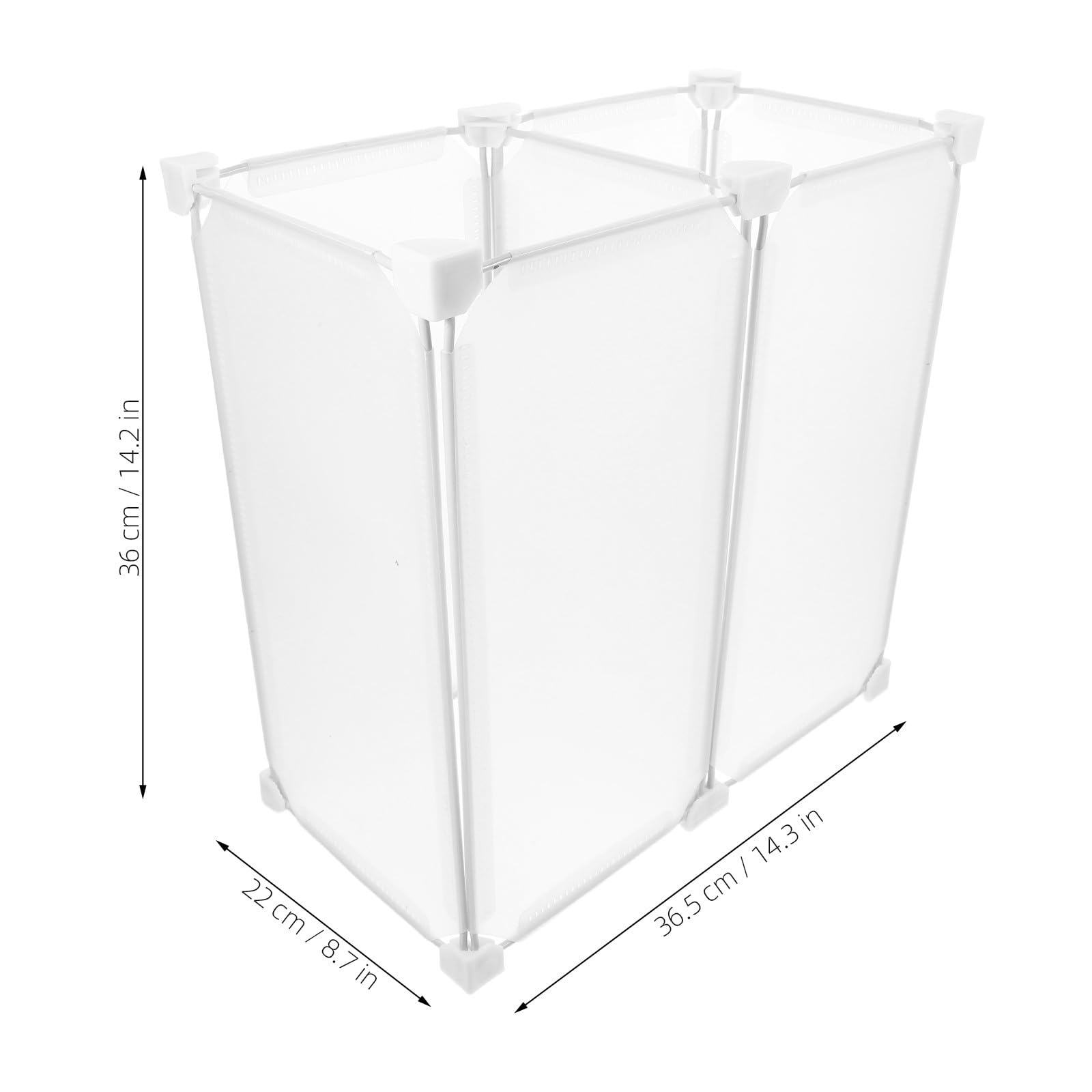 PACKOVE Organizzatore Cestello Portaoggetti in Acciaio e Pp Bianco per Frigorifero Divisore per Congelatore Facile da Pulire per Case e Negozi