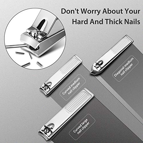 Easkep 16PCS Manicure Set, Pedicure Kit Professional Stainless Steel Tool - Thumbnail 7
