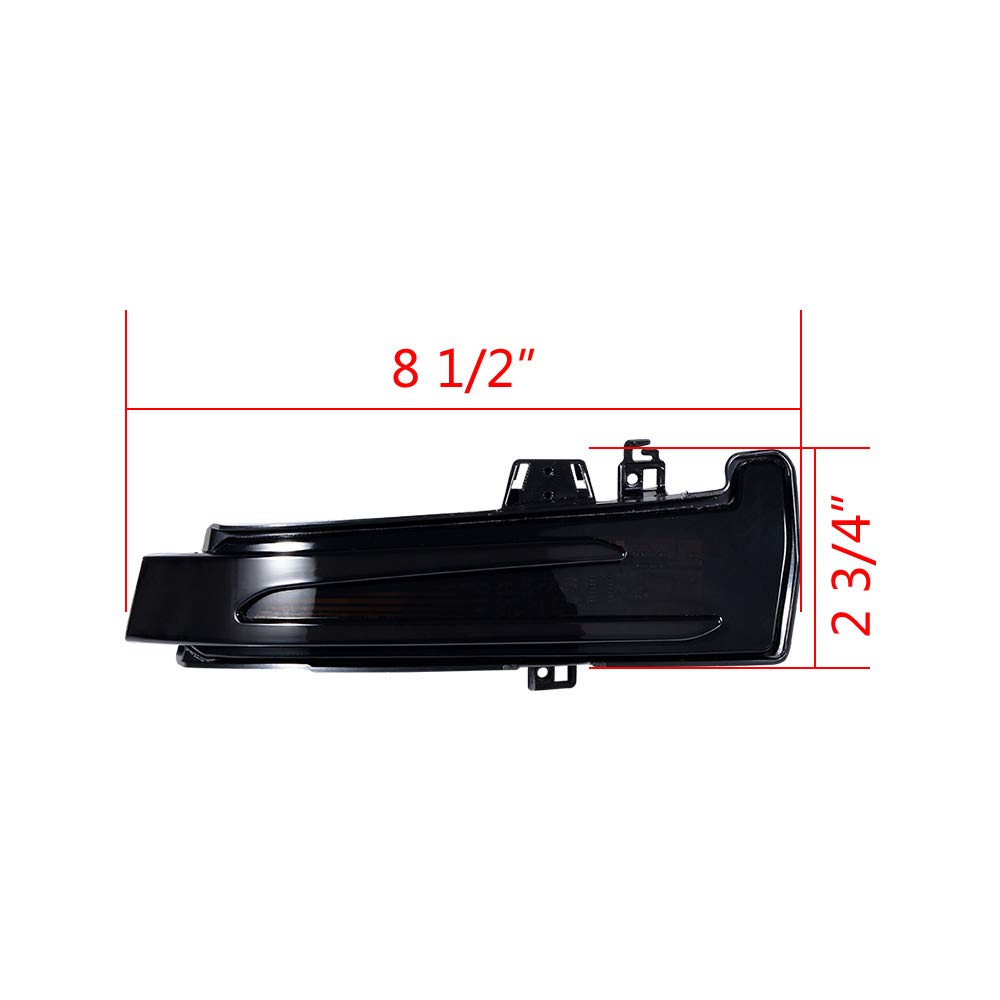 Astra Depot Pair of LED Side Mirror Sequential Flash Turn Signal Light Compatible with Mercedes W204 W212 W221 C117 W218 X204 X156 C E S CLA CLS GLK GLA Class