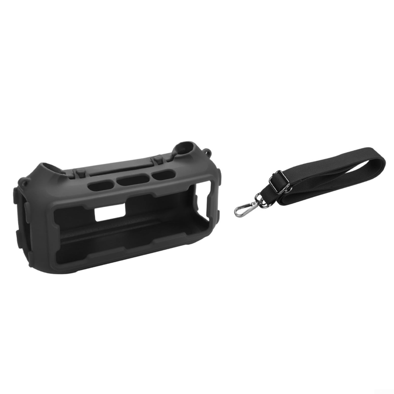 Silikonhülle für Soundcore Boom 2 Lautsprecher, stoßfeste Abdeckung mit Band, staubdichte Hülle für Reisen, Wandern, Outdoor, Schwarz