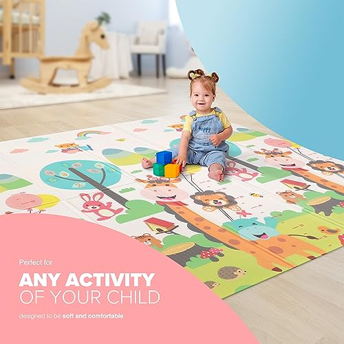 KIDOOLA Tappeto Gioco Bambini - Double Face Tummy