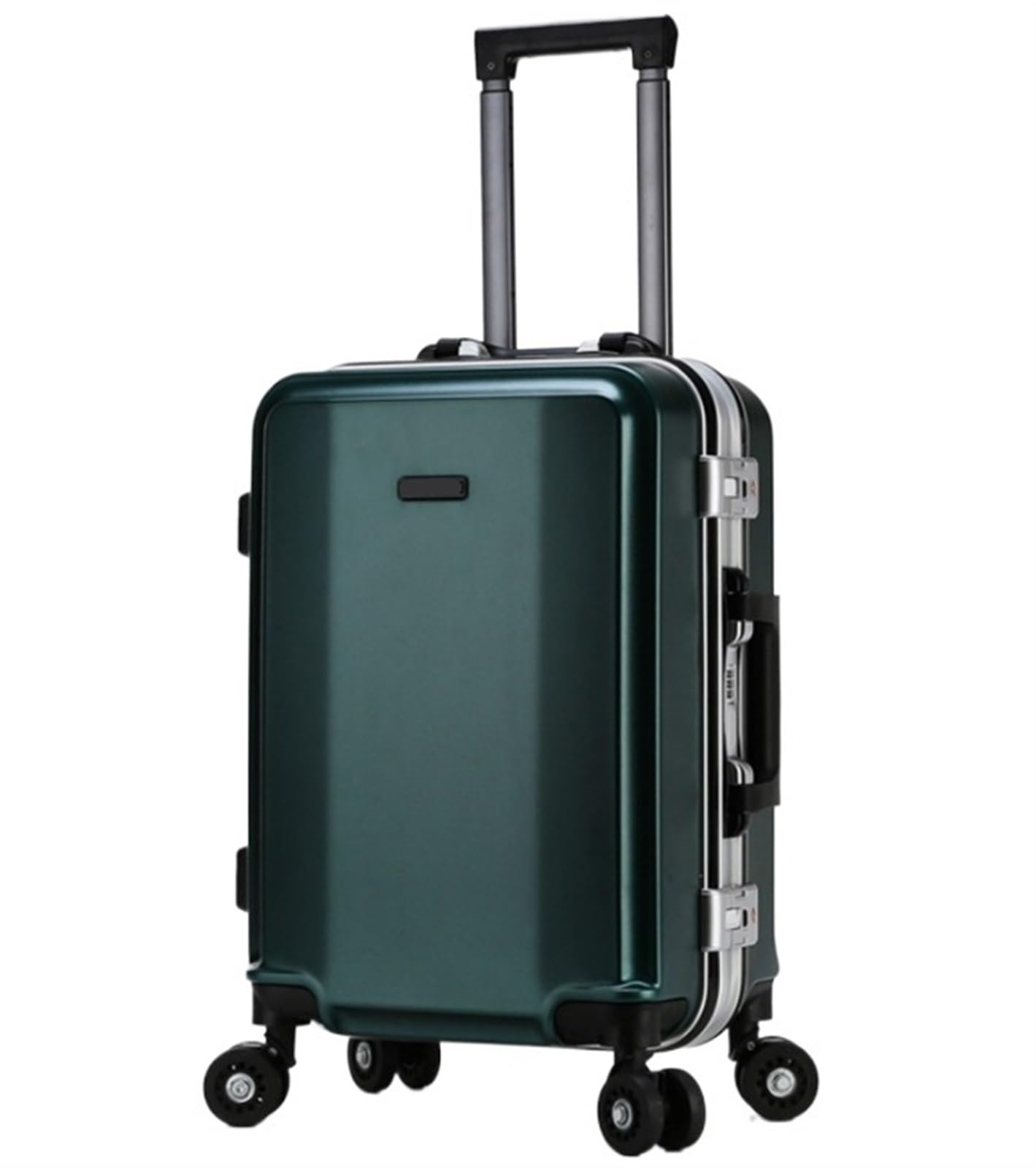 Valigia da Viaggio con Telaio in Alluminio, Doppia Fibbia, Password, Ricarica USB Esterna con Ruote (D, 26 Pollici)