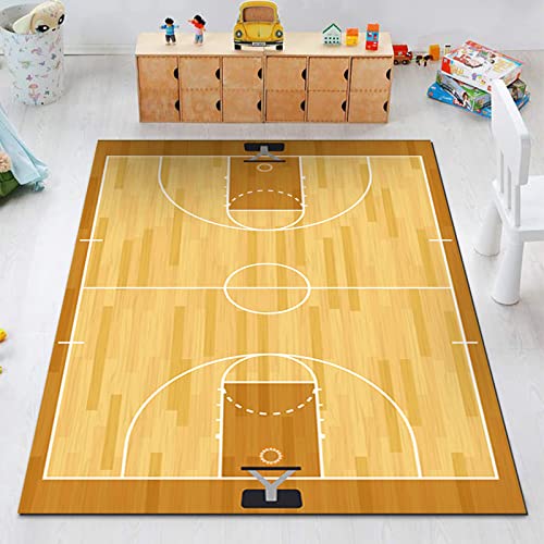ZQYMM Fussball Teppich Fußball Kinderteppich Waschbar Spielteppich, Fussball Stadion Teppich,...