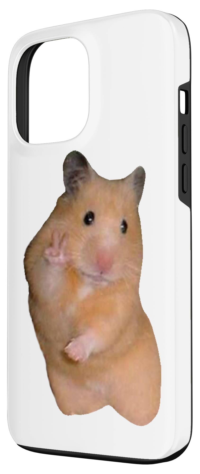 Amazon.co.jp: ハムスターミーム ピースサイン付き スマホケース