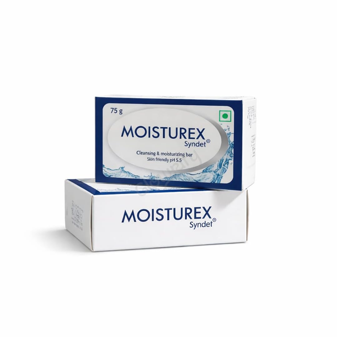 Moisturex Syndet Cleansing & Moisturizing Bathing Bar (75 gm) (Pack of 2)