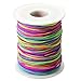 LEBENSWERT Elastische Schnur (1mm) Regenbogen Perlenschnur DIY Handwerk Bastelnschnur Beading Cord String Faden zum Auffädeln Kinder Gummiband für Armbänder Haarband
