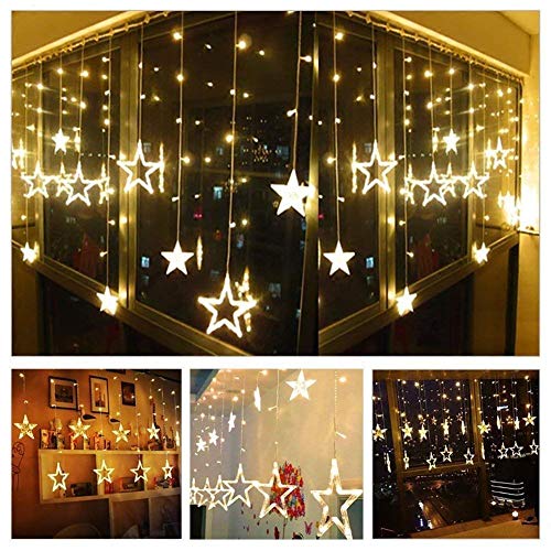 Image of Diya Curtain String Light for Diwali Decoration | Warm White LED Wall Hanging Fairy Lights for Home, Bedroom, Window, Backdrop, Wedding & Festival Decor