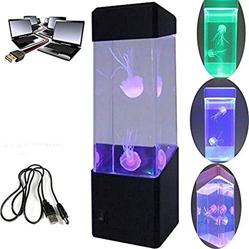 Jellyfish Lamp Electric Jellyfish tank Aquarium - LED Fantasy Jellyfish Lamp Color Changing Mood Lamp - Home Decoration Magic Lamp for Gift (Multi-color)