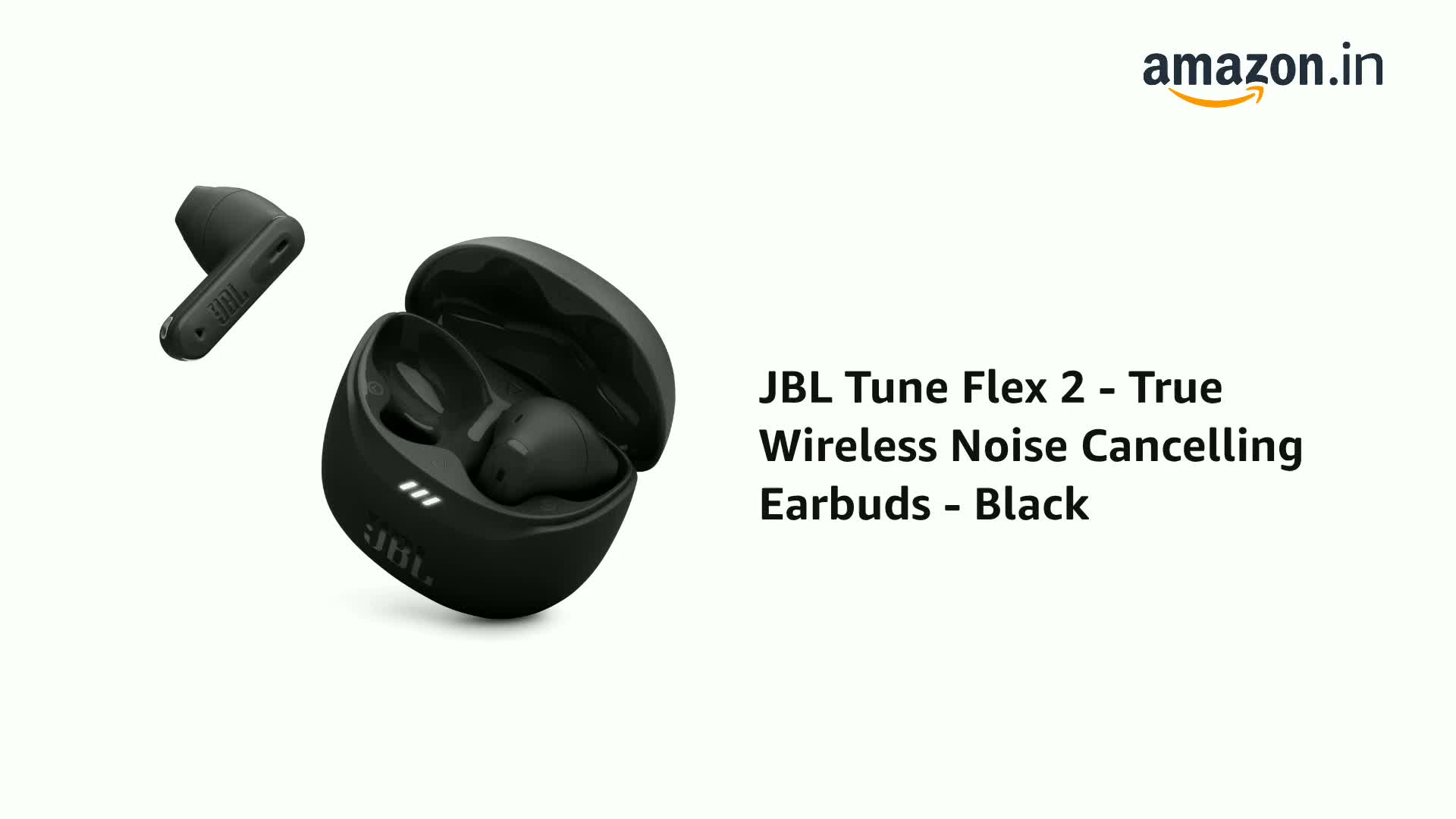 JBL Tune Flex 2 - True Wireless Noise Cancelling Earbuds - Black