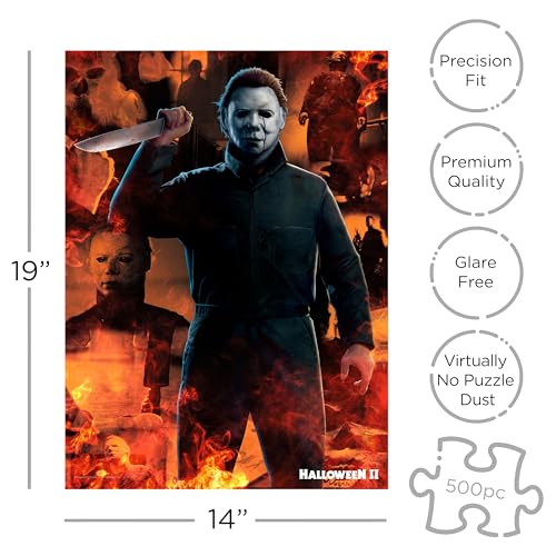 AQUARIUS Halloween II Puzzle de 500 Piezas en Caja en Forma de Ataúd | 14 x 19 pulgadas miniatura 3