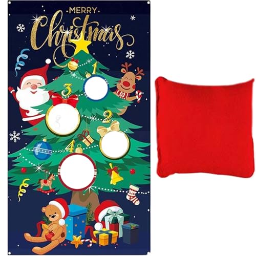 Juego de lanzamiento de pufs navideño para animar las fiestas en casa 4