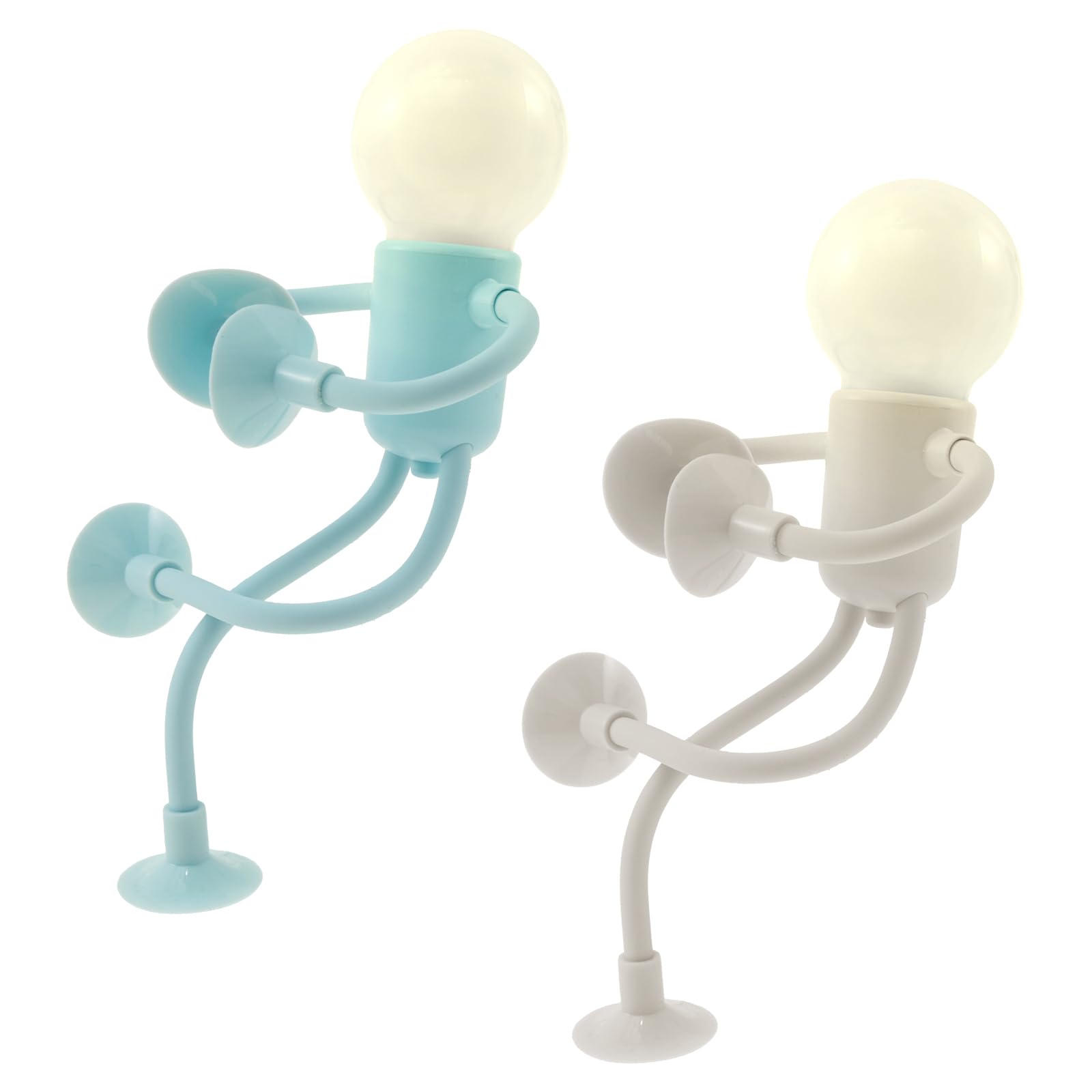 2PCS Cute Night Light Changeable Shape Funny Sportsman Night Light Desk Lamp with Suction Cup Practical Table Night Light Bulb Person Interesting DIY Shape Night Lights for Bedroom(1pcs Beige)