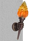 Wandleuchte – Wandleuchte mit Flamme, Metall, industrieller Stil, dekorative Retro-Beleuchtung | kreative Vintage-Wandleuchte, Ambientelampe für den Innenbereich, für Wohnzimmer, Flur, Bar, Café