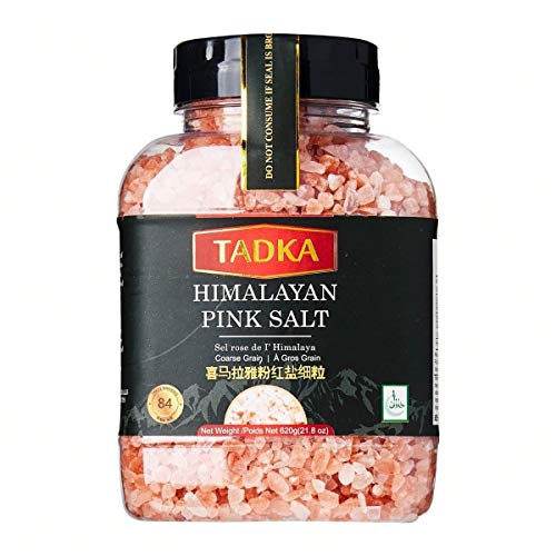 Tadka - 100 Percent Pure Coarse Himalayan Pink Salt 620g Premium & Natural Pink Salt Contains 84 Trace Minerals Supreme Quality Coarse Salt All-Natural Salt For Cooking & For Grinders Refill