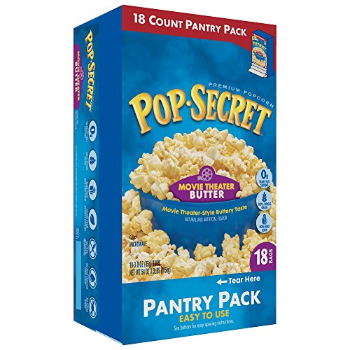 Image of Pop Secret Popcorn, Movie Theater Butter, 3 Ounce Microwave Bags, 18 Count Pantry Pack
