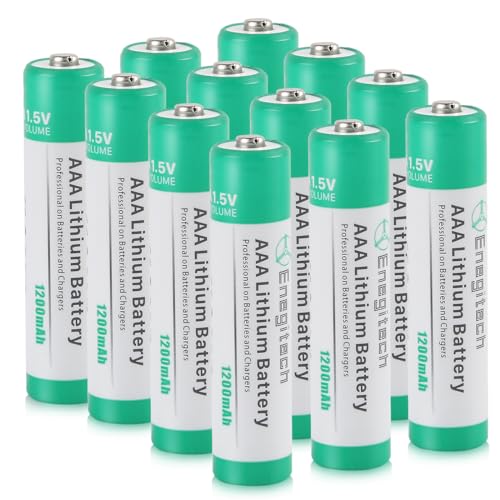 Enegitech AAA Lithium Batteries, 1.5V 1200mAh Non-Rechargeable Triple A...