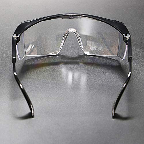 KKmoon Óculos de segurança com braços estendidos Óculos de proteção pessoal para adultos com lentes