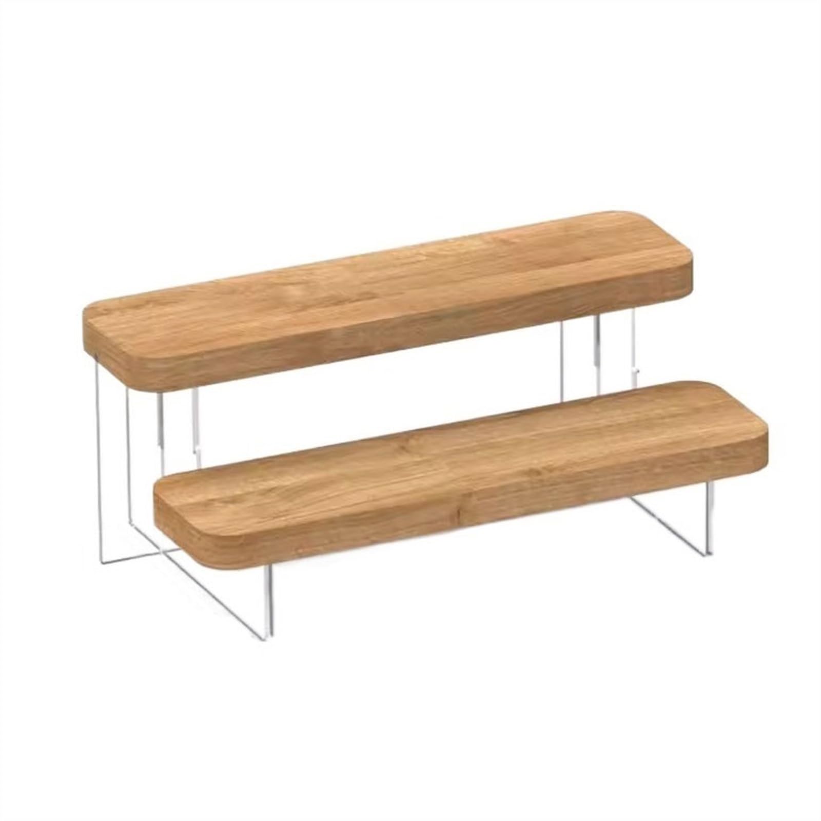 Stojak na okulary Akrylowy organizer na biurko Prosty stojak na drabinę Drewniany stojak na okulary Uchwyt na okulary (Size : 2 floor)