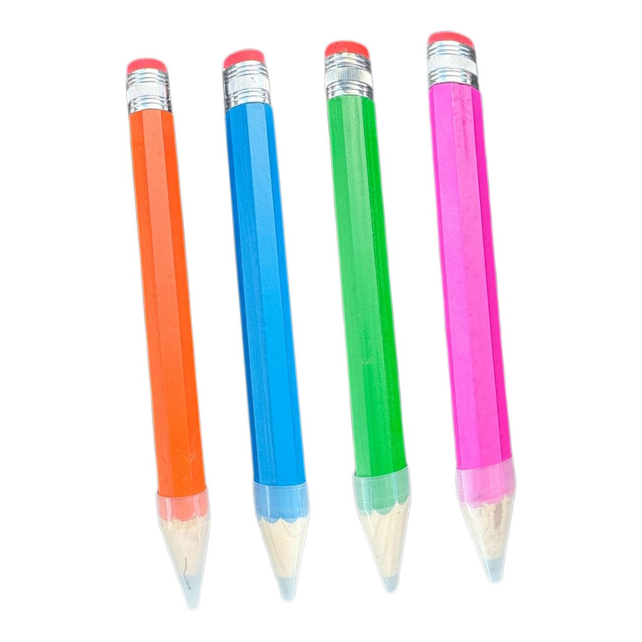 4pièces Lot De Crayons Géants Bois Colorés Pour Dessin Et Écriture Accessoire De Papeterie Et Projet Garçon Fille