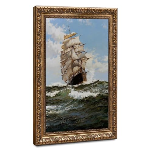 Tableau Oberon Montague Dawson - Toile marine pour bureau et cabine