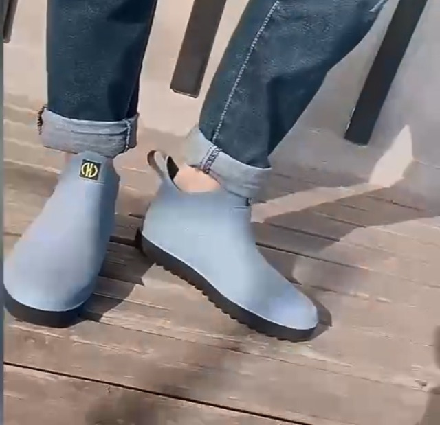 Bottes En Caoutchouc Homme Imperméables - Bottes De Pluie Courtes Antidérapantes Pour Jardin, Travail Et Loisirs