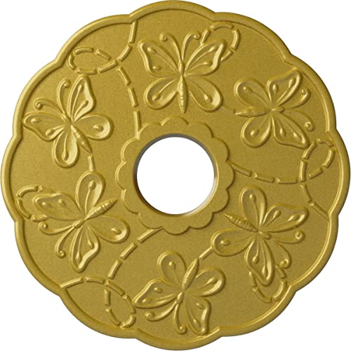 Image of Ekena Millwork CM17TSRGSDecorative Ceiling Medallions Modeled After Original Historical Patterns & Designs, Rich Gold