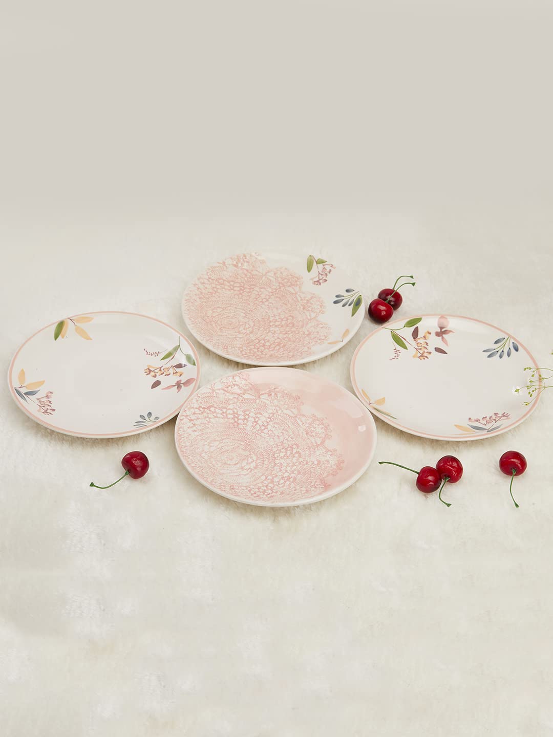 The Wishing Chair Floral Lace Handpainted Dessert Plate Inches