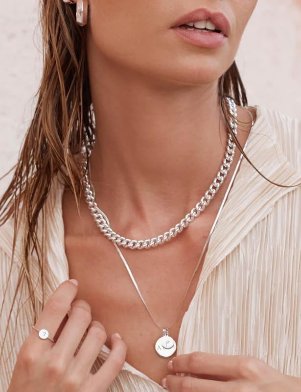 Solid 925 Sterling Silver 3.5/5/7/10mm Cuban Link Curb Chain Necklace for Men Women 925 Sterling Silver Chain 16-30 Inches Made in Italy - Image 3