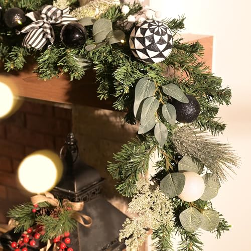 Guirlande de Noel eclairee pour decoration de porte d'entree et table de fete - 5