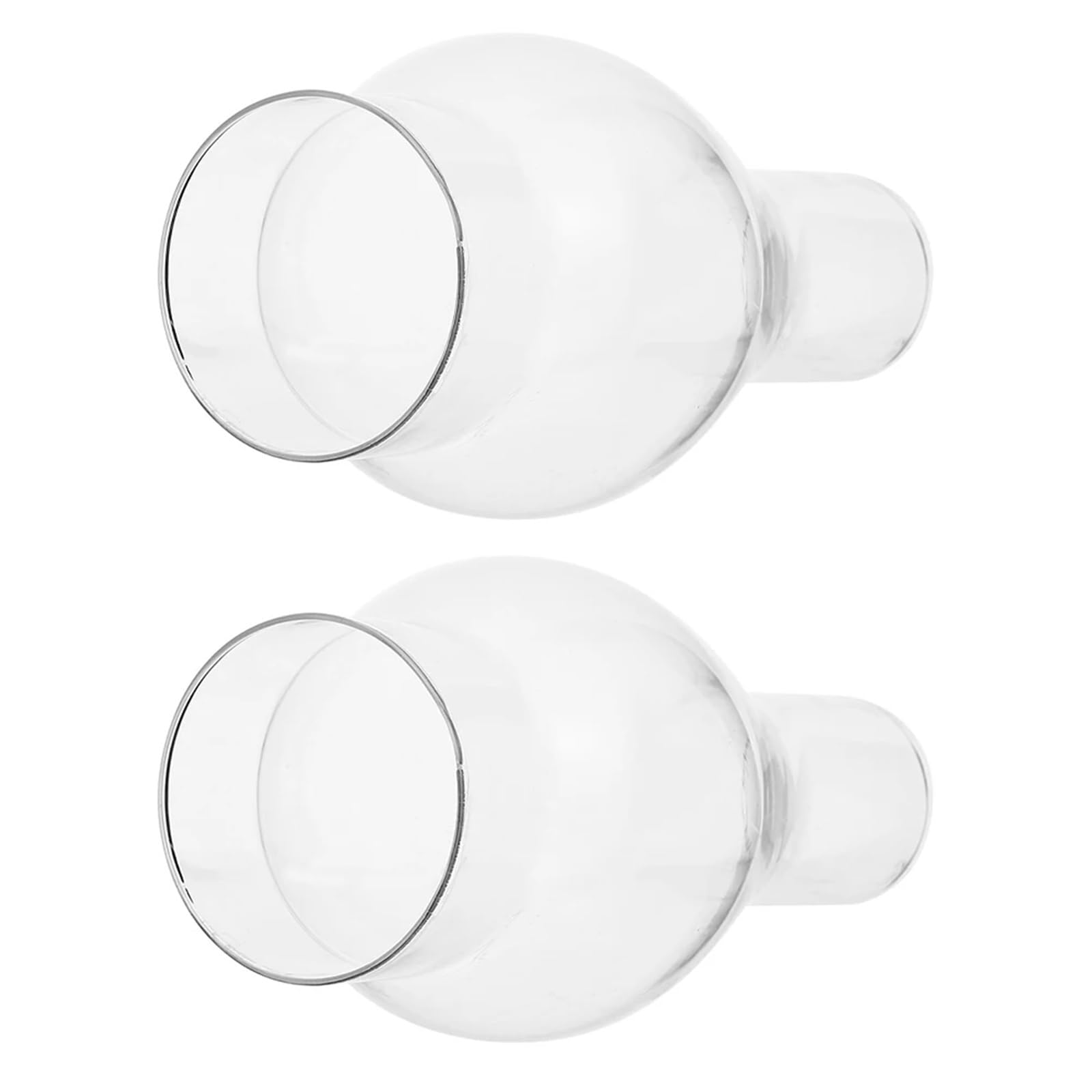 2 Pcs Kerosene Lampshade Chimney Glass Replacement for Oil Clear Replacements Burner for Desktop Decoration