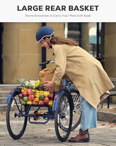 VIRIBUS Electric Tricycle for Adults, 24 26 inch Electric